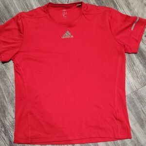 Adidas Red Short Sleeve Performance Tee